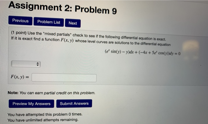 Solved Assignment 2: Problem 9 Previous Problem List Next (1 | Chegg.com