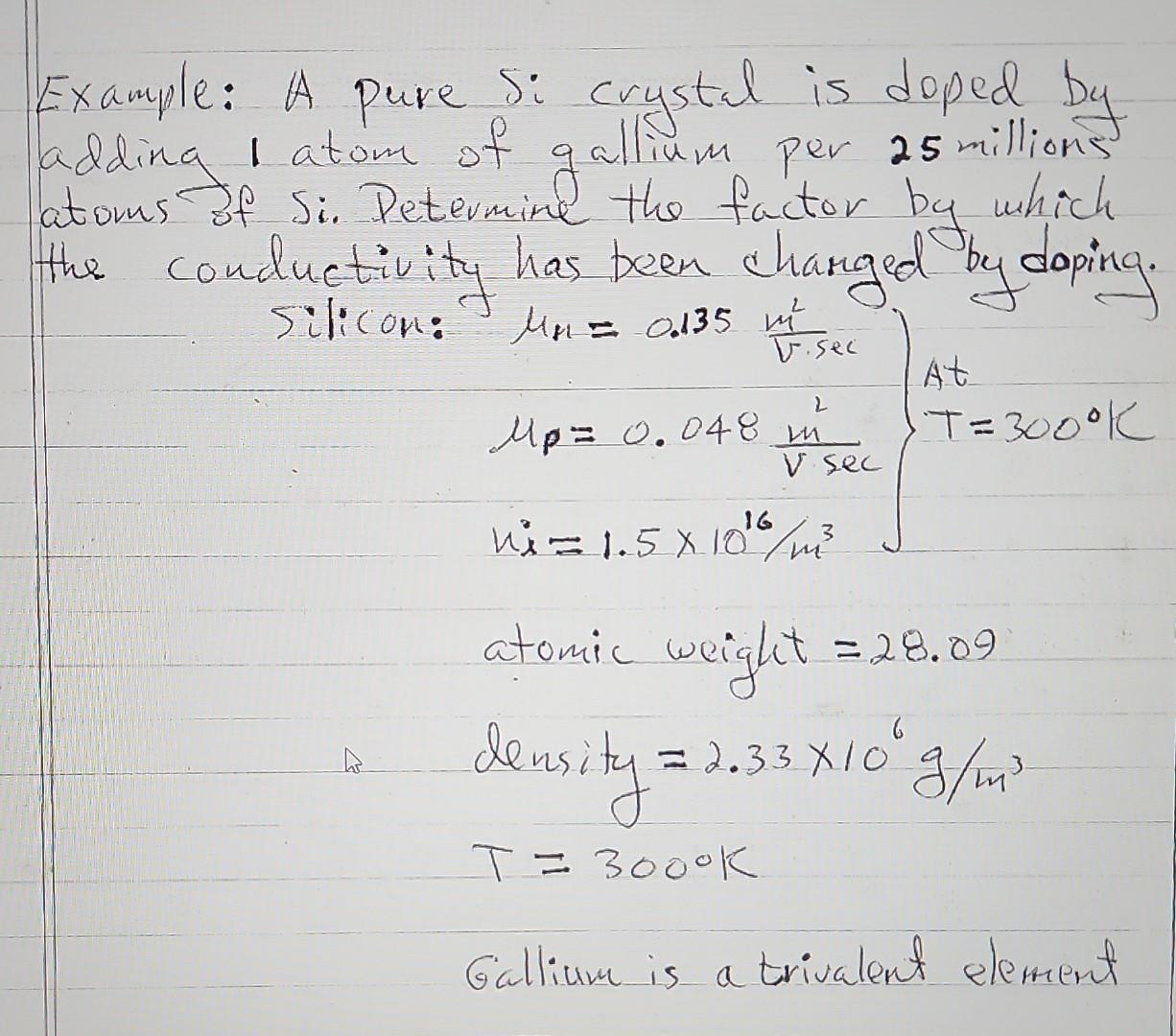 Solved A pure Si crystal is doped by adding 1 atom of | Chegg.com