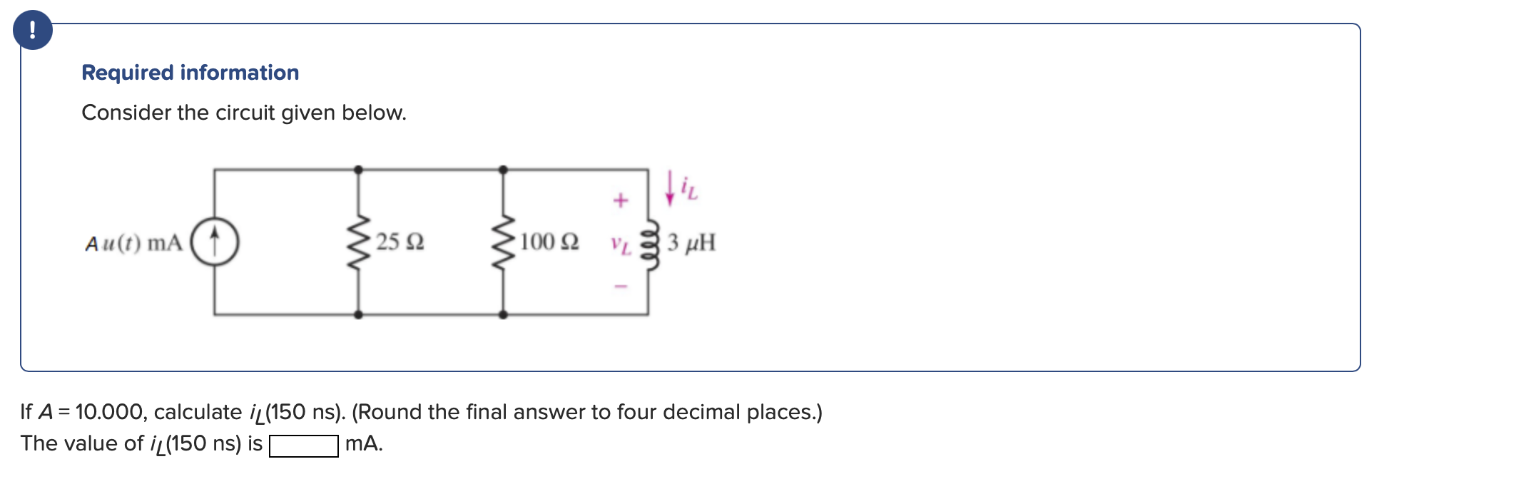 Solved Required InformationConsider The Circuit Given | Chegg.com