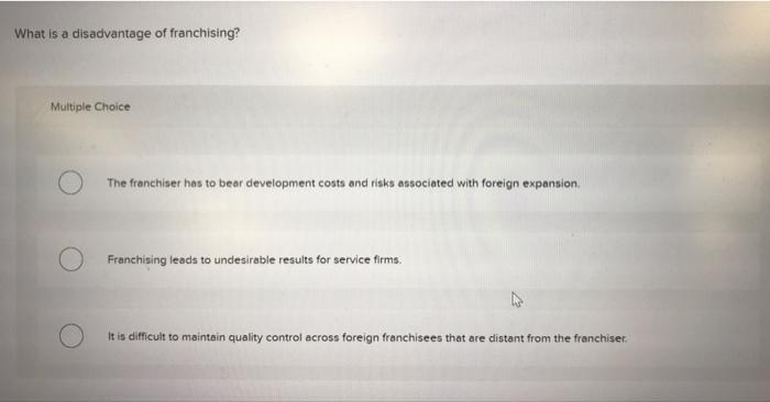 solved-what-is-a-disadvantage-of-franchising-multiple-chegg