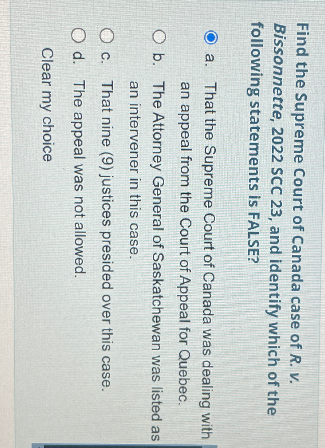 Solved Find the Supreme Court of Canada case of R. v. | Chegg.com
