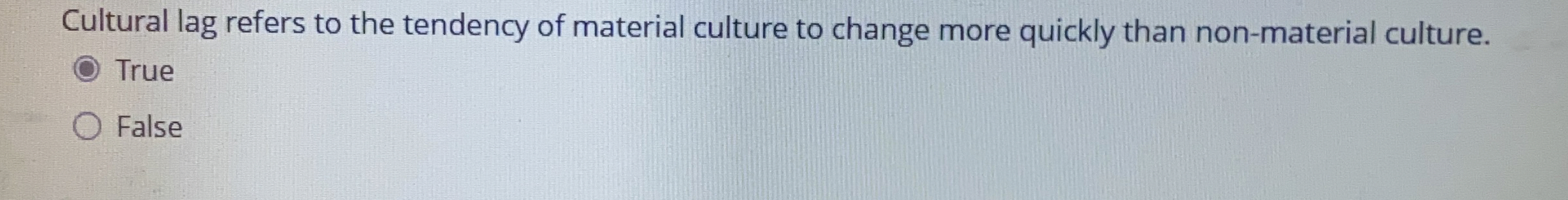 Solved Cultural lag refers to the tendency of material | Chegg.com