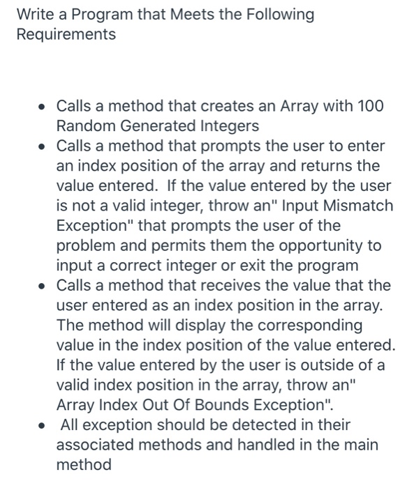 Solved Write a Program that Meets the Following Requirements | Chegg.com