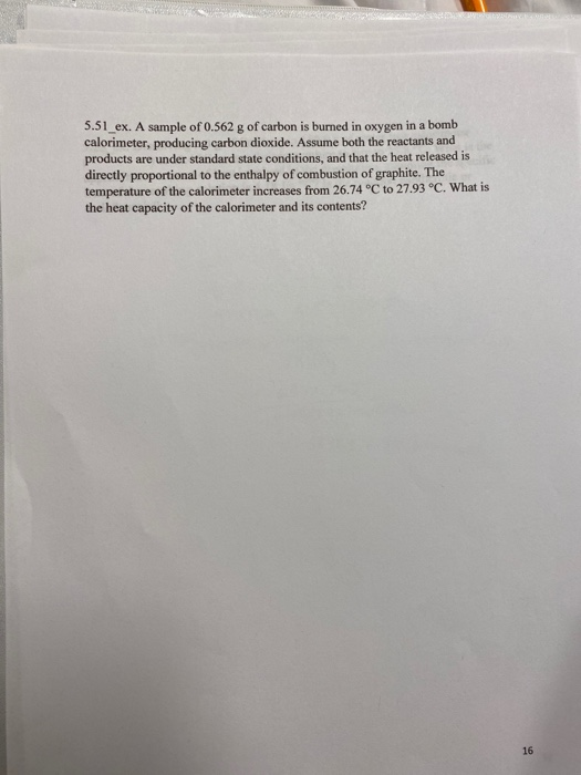 Solved Alar 5 31 Ex When A 0 740 G Sample Of Trinitrotol Chegg Com