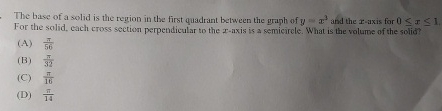 Solved The base of a solid is the region in the first | Chegg.com