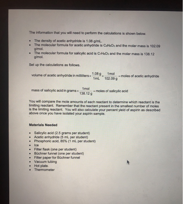 Solved The Information That You Will Need To Perform The