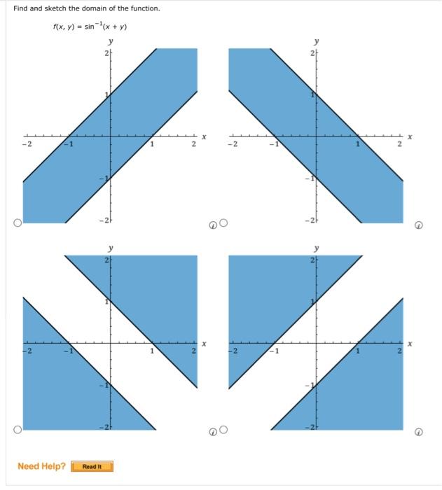 Solved Find and sketch the domain of the function. | Chegg.com
