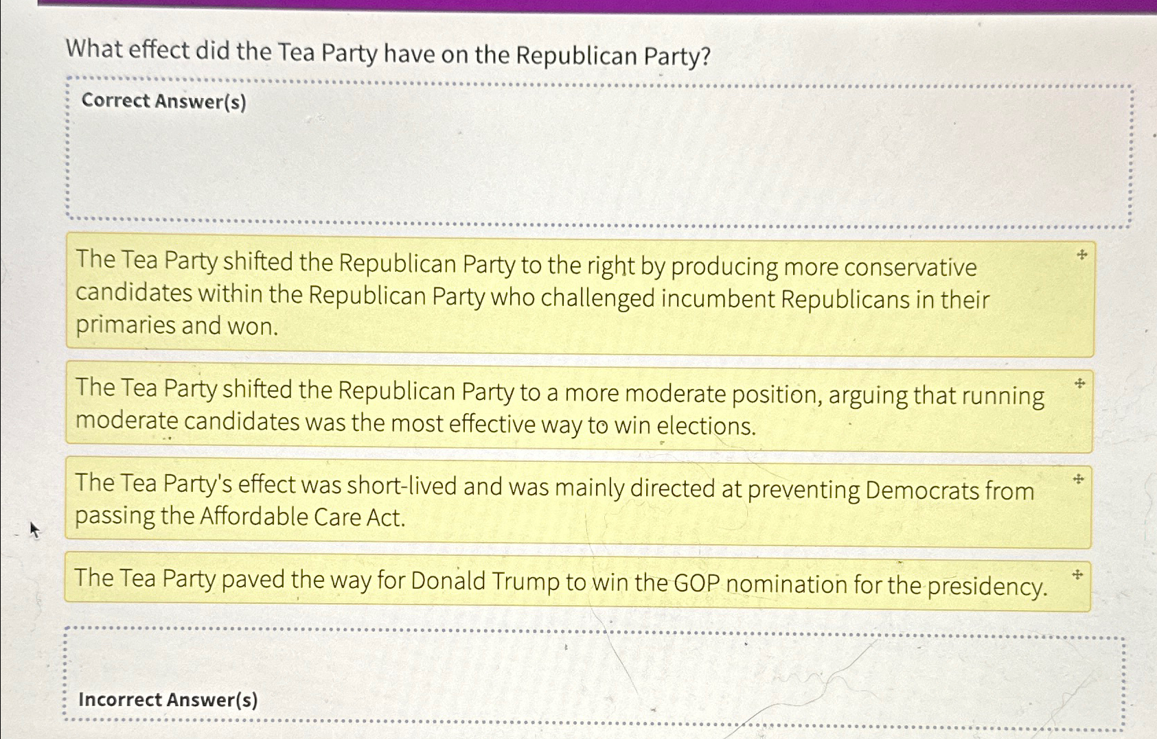 What effect did the Tea Party have on the Republican