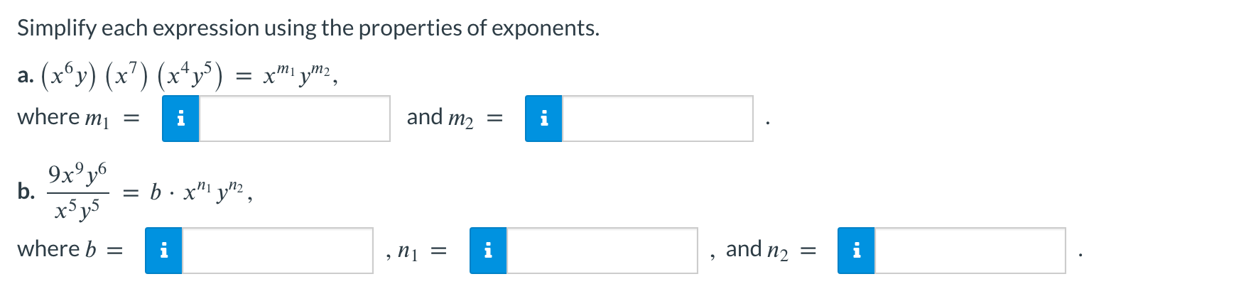 Solved Simplify each expression using the properties of | Chegg.com