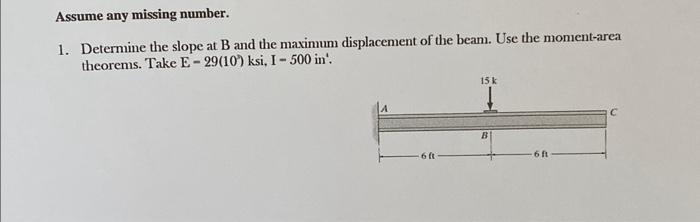 Solved 1. Determine the slope at B and the maximum | Chegg.com