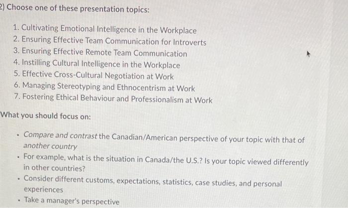 presentation topics for work