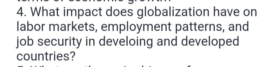 impact of globalization on employment essay