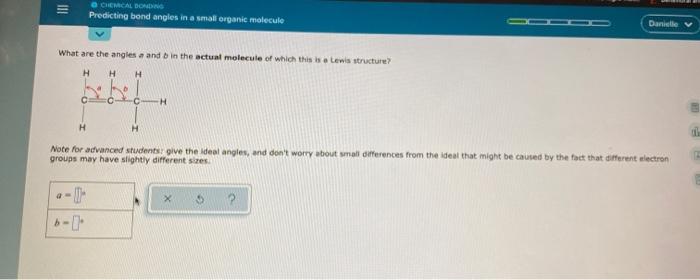 Solved III - NHÀ HÀNG VÀ ĐA KỊP Predicting Bond Angles In A | Chegg.com