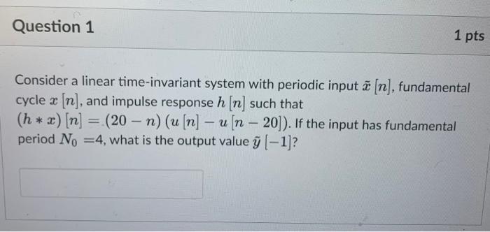 Solved Consider a linear time-invariant system with periodic | Chegg.com