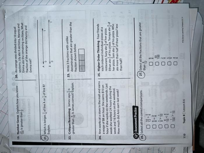Solved For 1-6, write three fractions that match each | Chegg.com