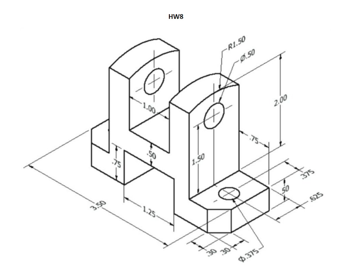 How do I draw this in AUTOCAD 2022 | Chegg.com