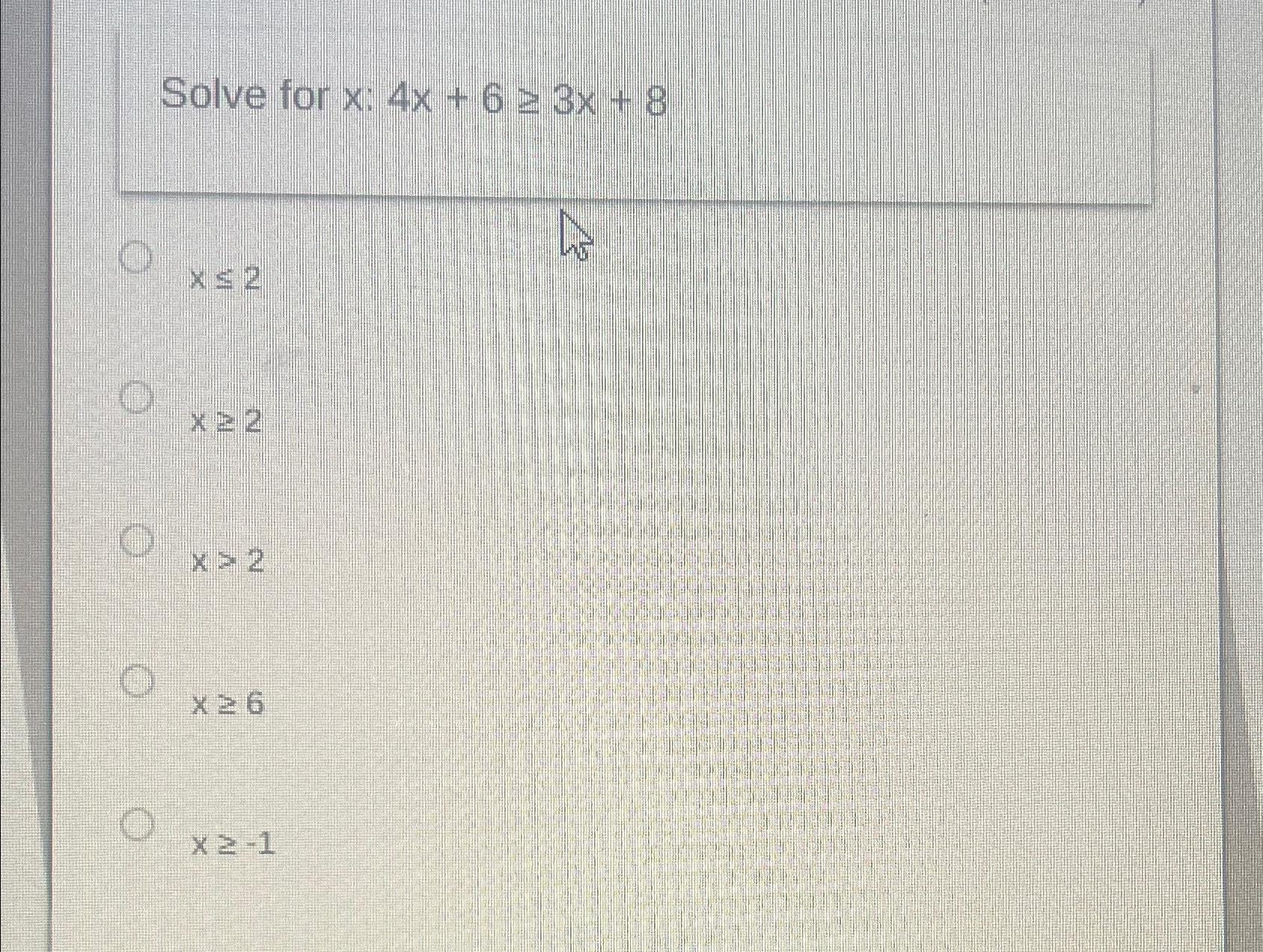 solve for x 2 x 3 4x 6