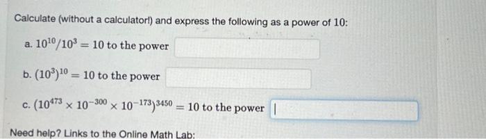 Solved Calculate without a calculator and express the Chegg