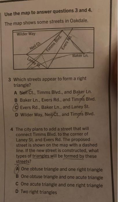 Solved Use the map to answer questions 3 and 4. The map | Chegg.com