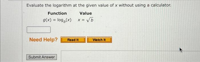 find the value of x logarithms calculator