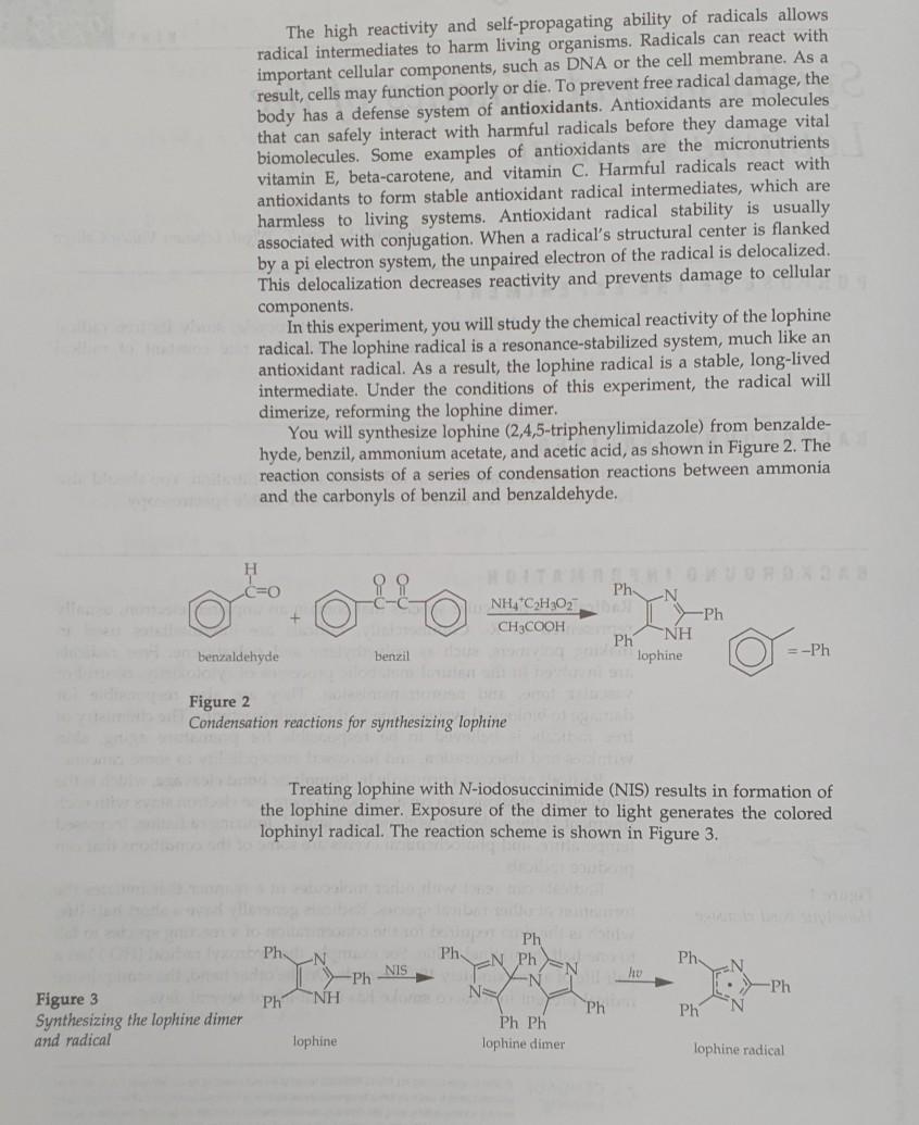 Solved Topic: Synthesis and Kinetics of the Lophine | Chegg.com