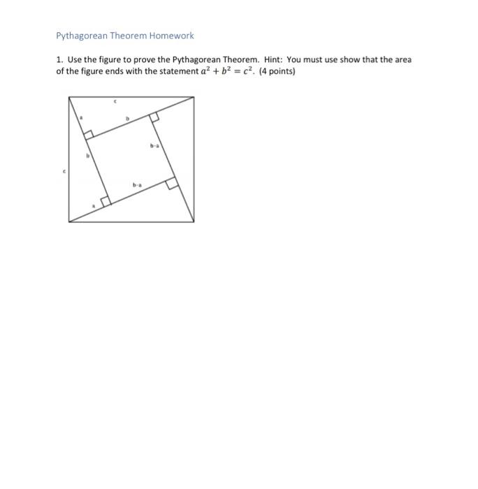 the pythagorean theorem homework 1 answers