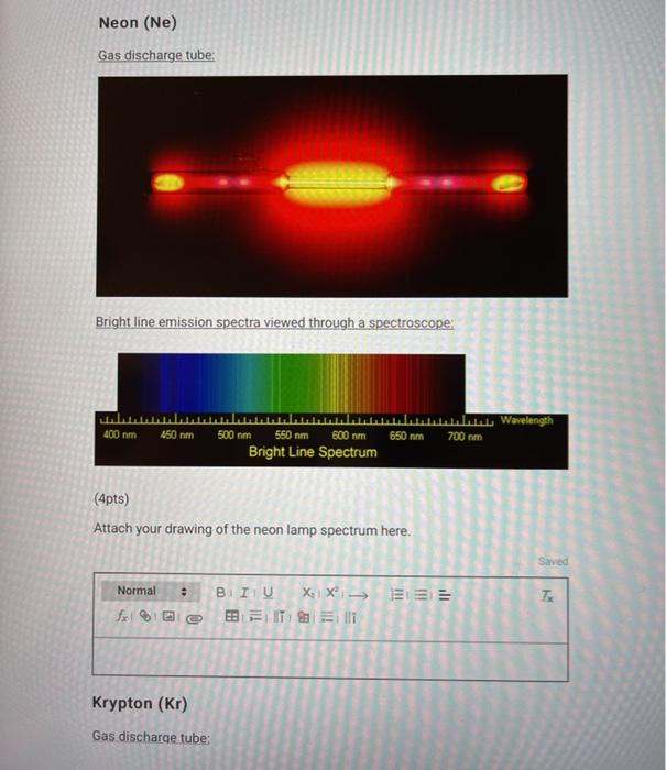 Solved Helium (He) Gas discharge tube: Bright line emission