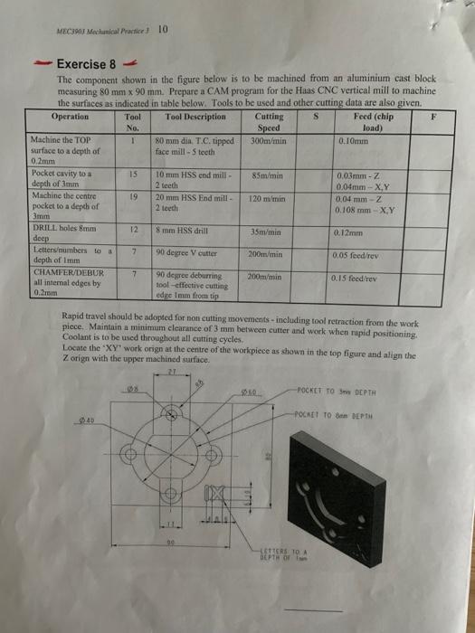 Solved Exercise 8 The component shown in the figure below is | Chegg.com