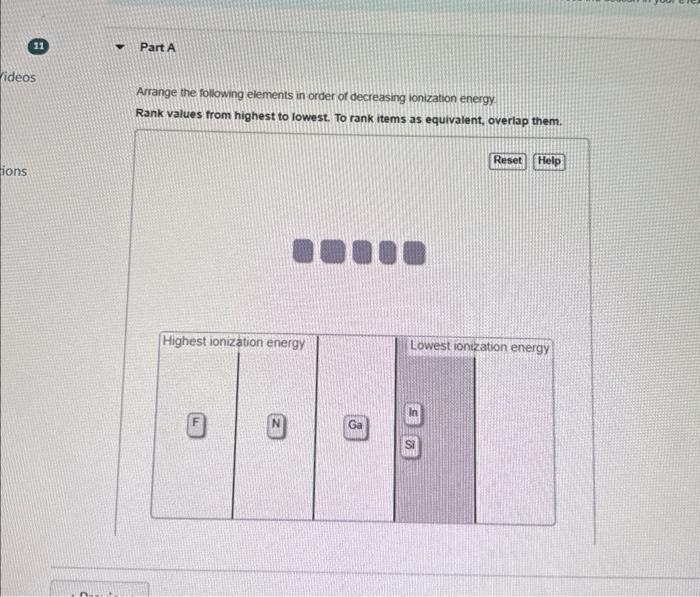 Solved Arrange the following elements in order of decreasing | Chegg.com