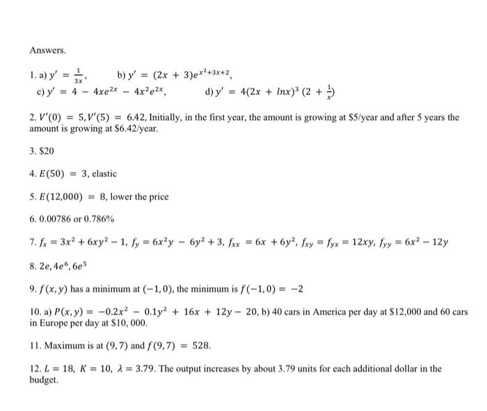 Solved the answers are given to the questions i just need | Chegg.com