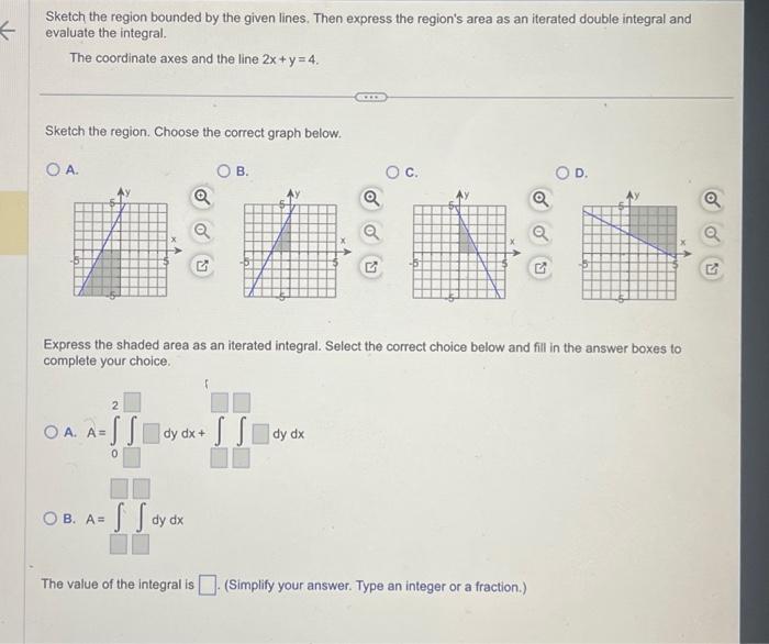 Solved Sketch the region bounded by the given lines. Then | Chegg.com