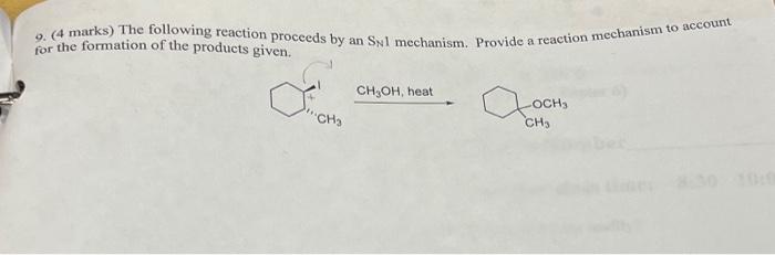 Solved The Following reaction proceeds by SN1 mechanism. | Chegg.com