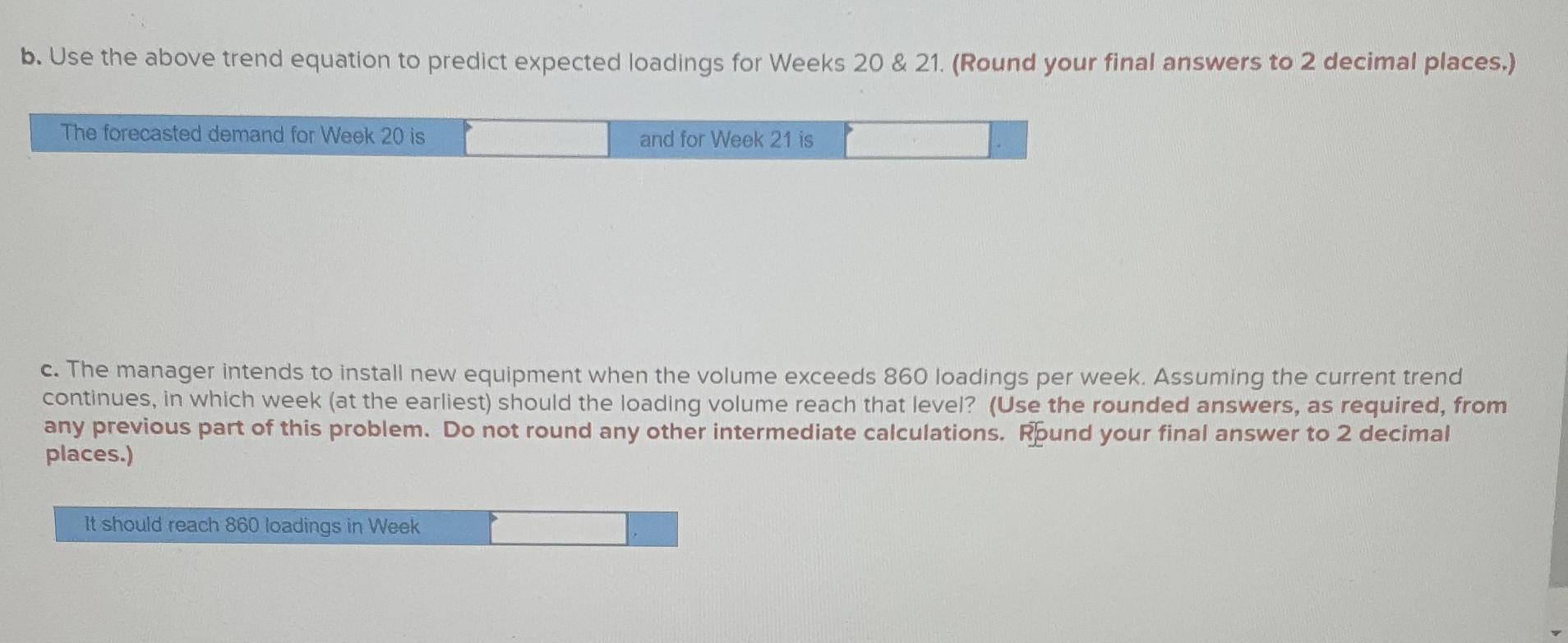 Freight car loadings over an 18 week period at a
