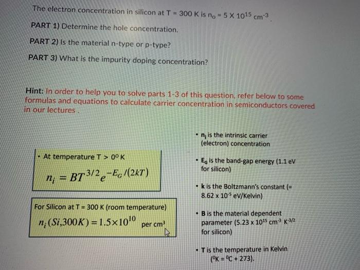solved-the-electron-concentration-in-silicon-at-t-300-k-is-chegg