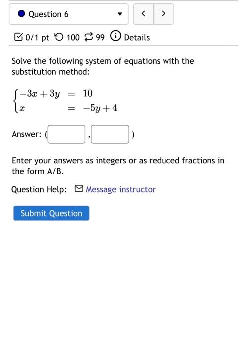 Solved Solve the following system of equations with the | Chegg.com
