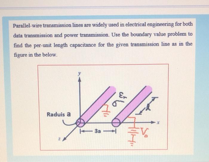 Solved Parallel-wire transmission lines are widely used in | Chegg.com