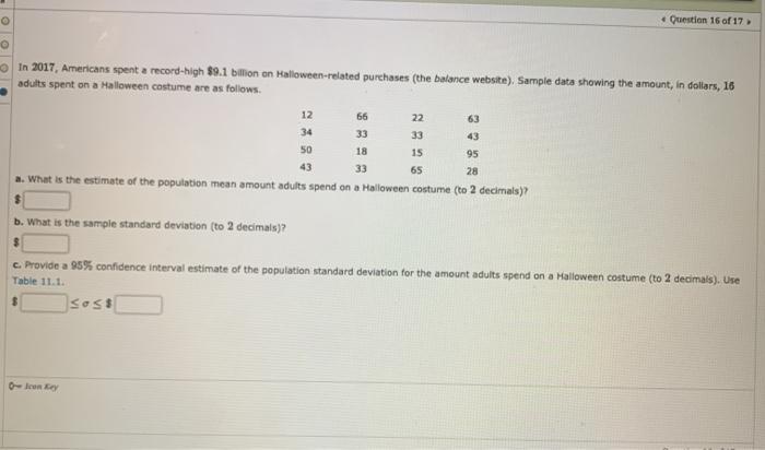Solved O Question 16 of 17 In 2017, Americans spent a | Chegg.com