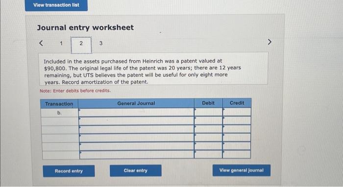 Solved Journal entry worksheet UTS acquired a franchise on | Chegg.com