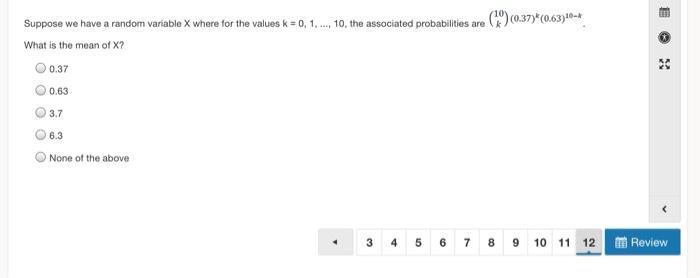 Solved m Suppose we have a random variable X where for the | Chegg.com