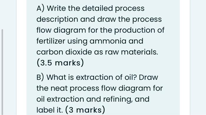Solved A) Write the detailed process description and draw | Chegg.com