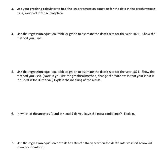 Solved 3. Use your graphing calculator to find the linear