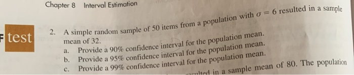 Solved 2. A simple random sample of 50 items from a | Chegg.com