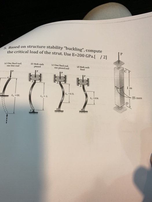 Solved Based On Structure Stability "buckling", Compute The | Chegg.com