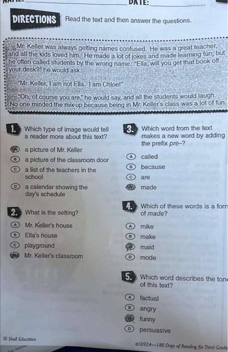 Read the text and then answer the questions. Anna was | Chegg.com
