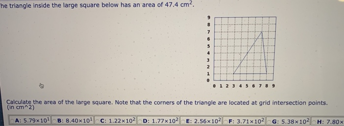 Solved The Triangle Inside The Large Square Below Has An | Chegg.com