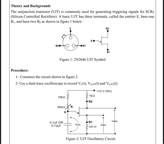 Solved Theory And Background: The Unijunction Transistor | Chegg.com