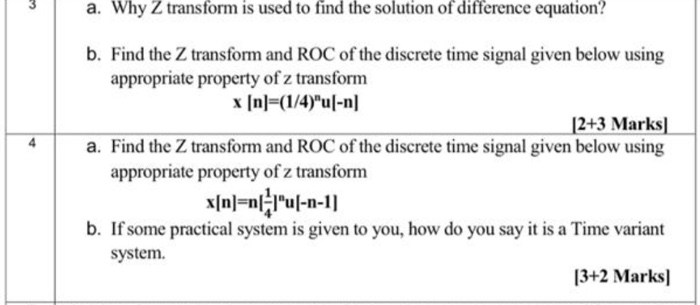Solved a. Why Z transform is used to find the solution of | Chegg.com