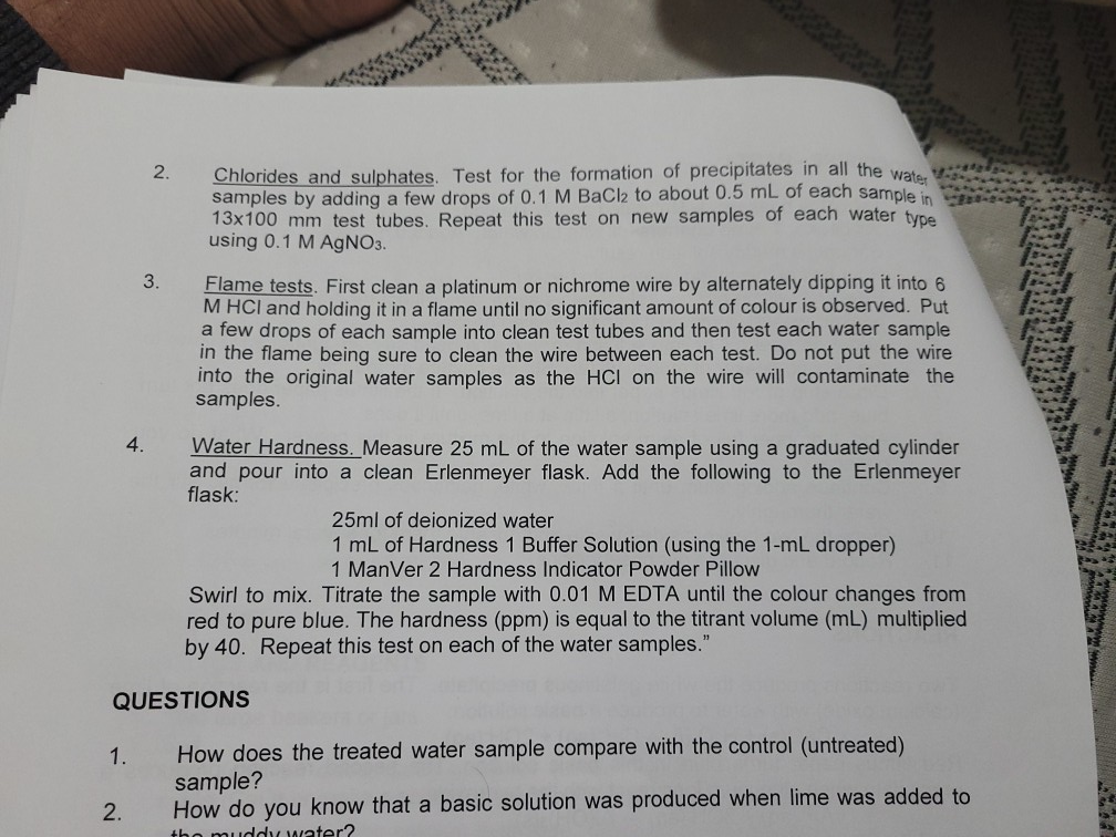 Solved this experiment base on water purification using alum