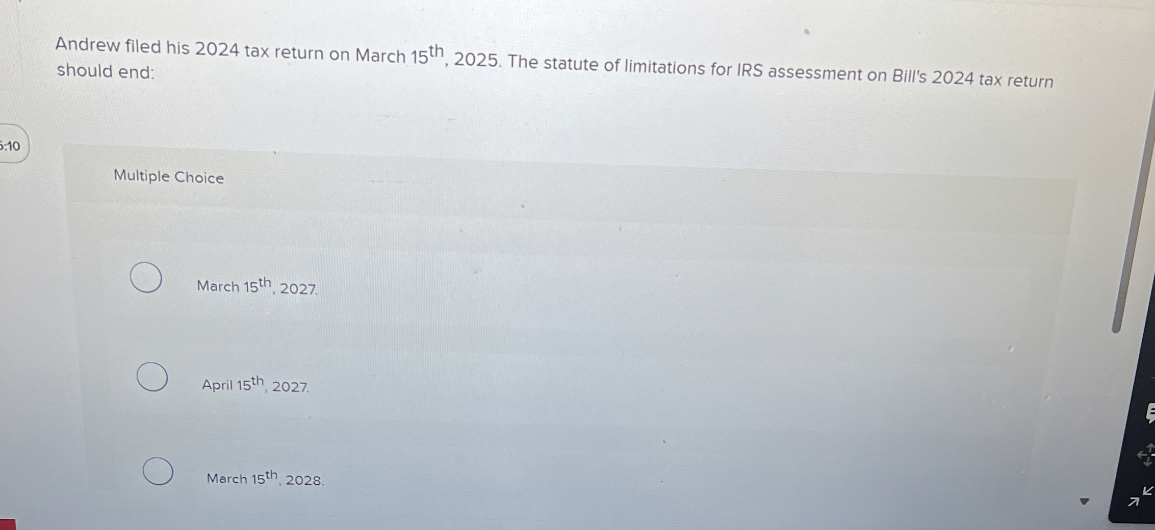 Solved Andrew filed his 2024 ﻿tax return on March