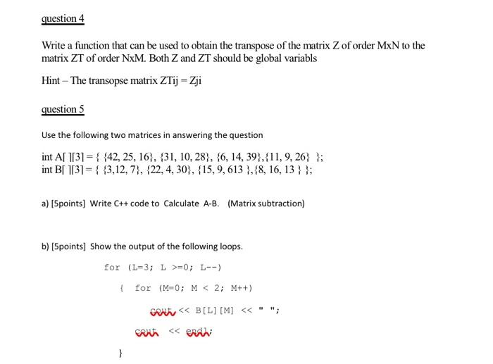 Solved Question 4 Write A Function That Can Be Used To Ob Chegg Com